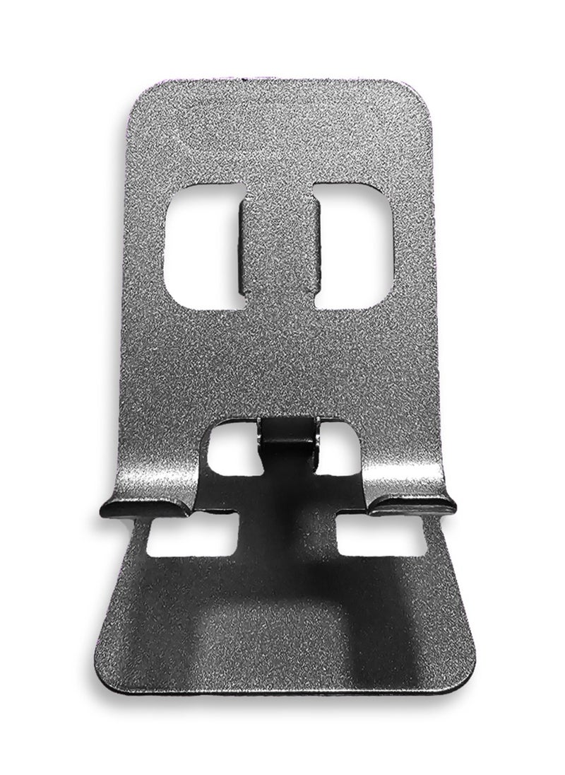 Generic Metal Phone Holder for Desk 360°Rotating , Portable & Foldable Cell Phone Stand for Office & Kitchen, Adjustable Tablet Stand for All Mobile Phones K72  - Image 1
