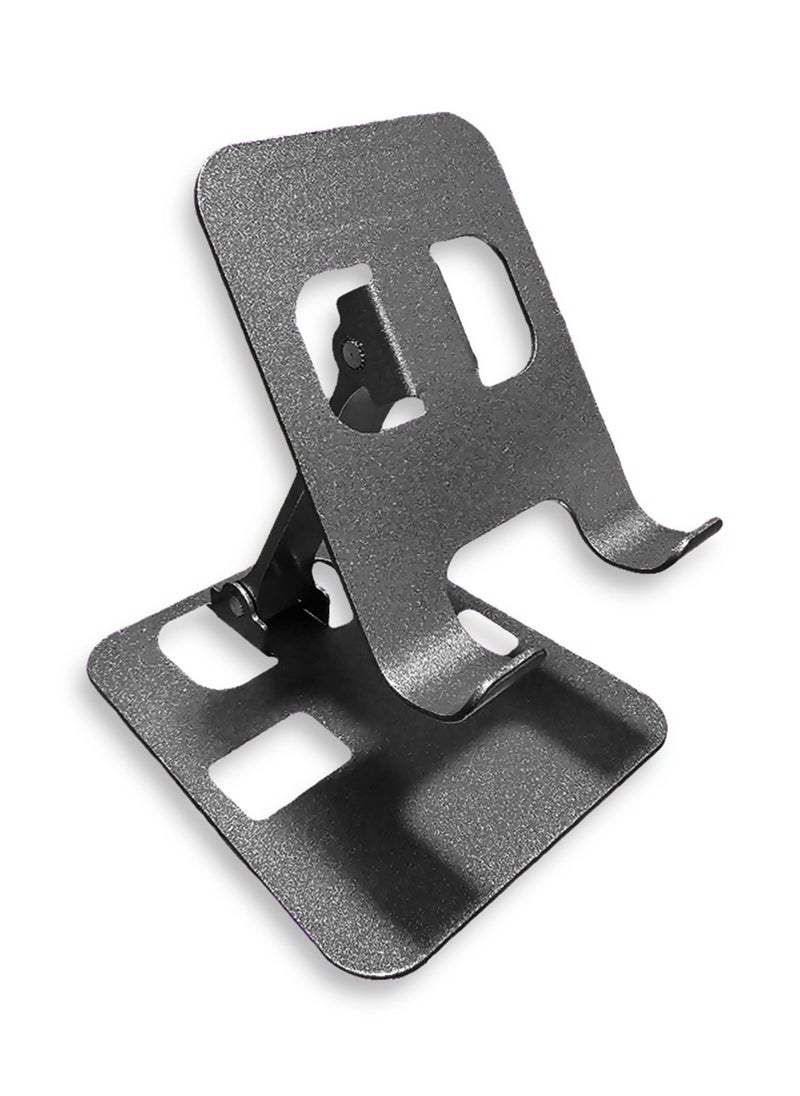 Generic Metal Phone Holder for Desk 360°Rotating , Portable & Foldable Cell Phone Stand for Office & Kitchen, Adjustable Tablet Stand for All Mobile Phones K72  - Image 2