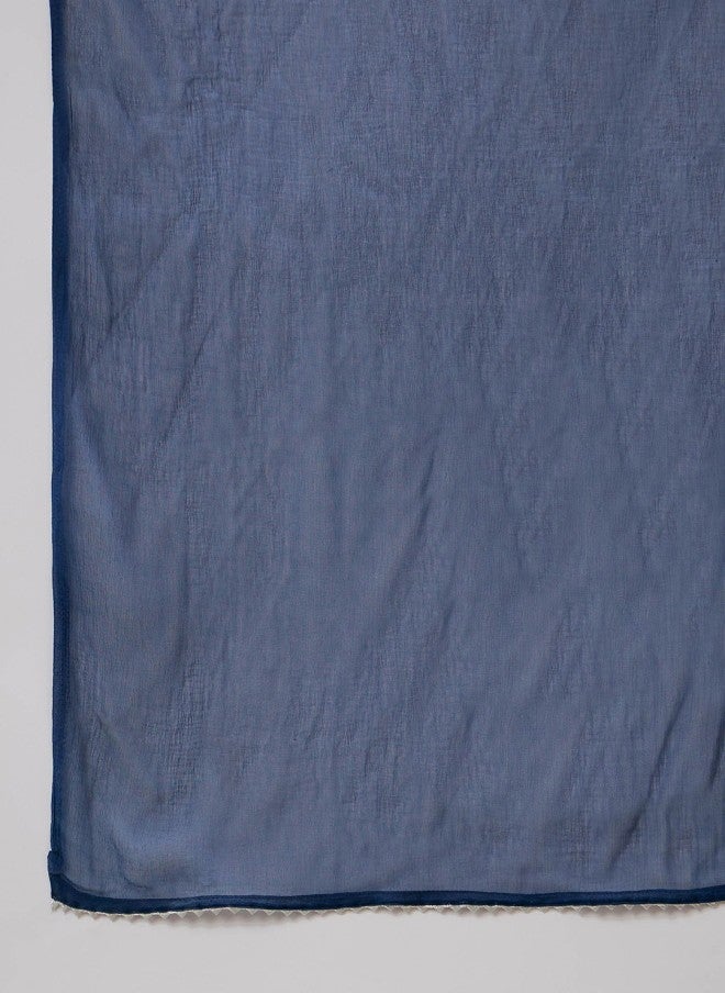 SASSAFRAS Floral Printed Anarkali Kurta Set for Women - Image 3