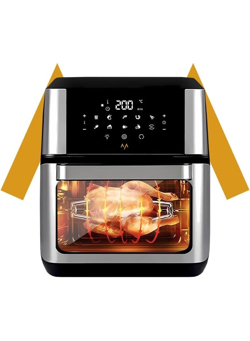 7MD Power Air Fryer Oven, 12L Large Capacity, 1700W Rapid Hot Air Circulation, Oil Free Healthy Cooking, Multi-Function Digital Air Fryer for Baking, Grilling, Roasting and Frying - Image 1