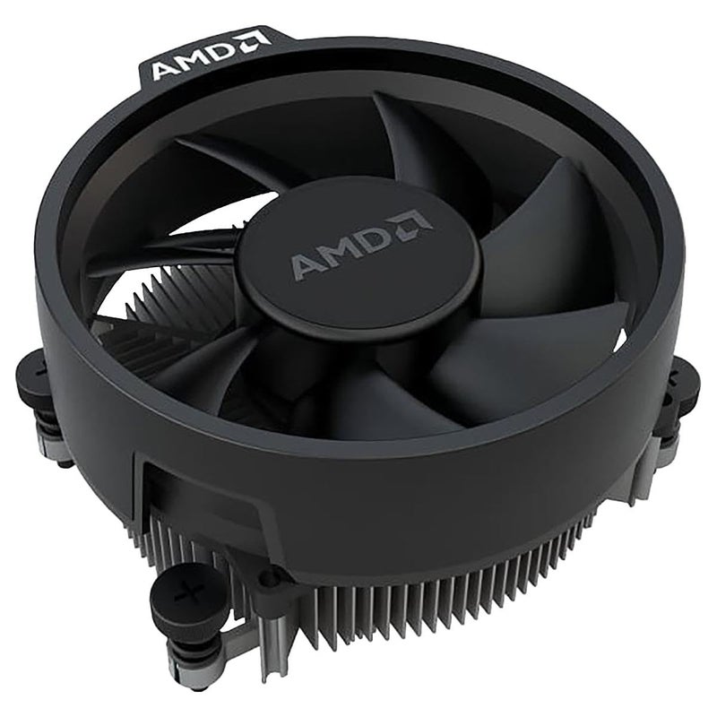 A M D مبرد وحدة المعالجة المركزية Wraith Stealth مقبس AM4 موصل 4 دبابيس مع مبرد ألمنيوم ومروحة 3.93 بوصة (رفيع) - Image 2