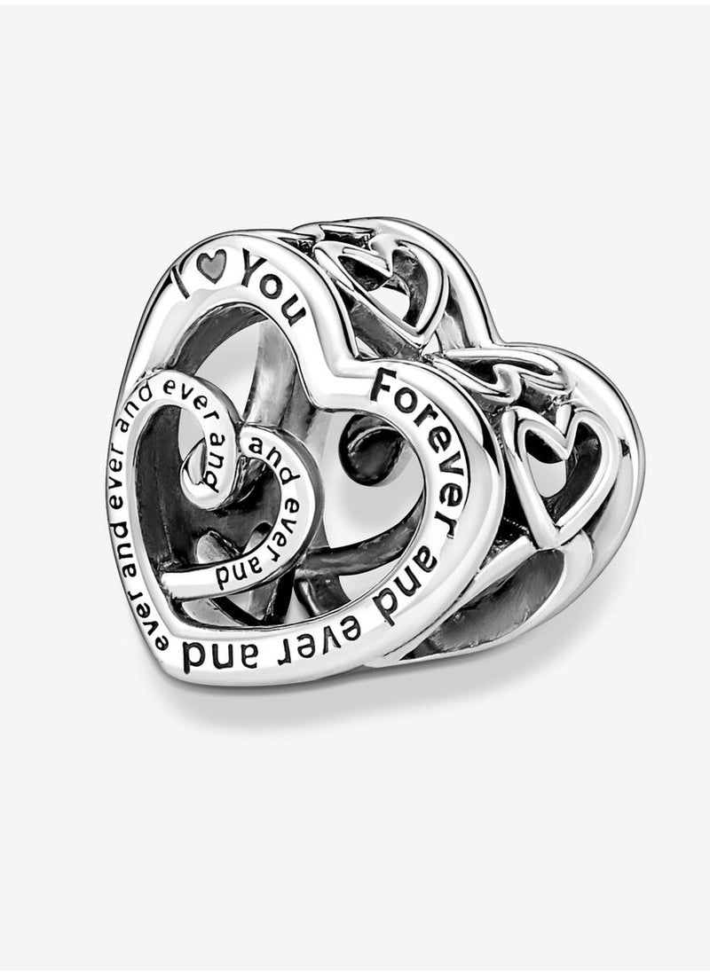 PANDORA - Pandora Moments Entwined Infinite Hearts Charm for Women's Bangle 790800C00 - Image 1