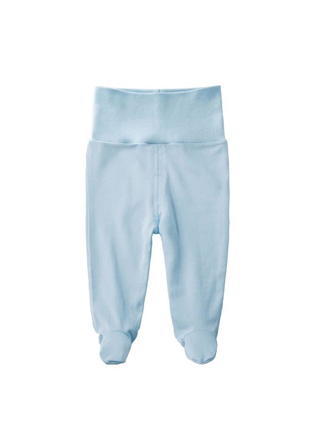 Teach Leanbh Infant Baby 3 Pack Footed Pants Cotton High Waist Casual Leggings 0-12 Months (3 Months, D) - Image 2