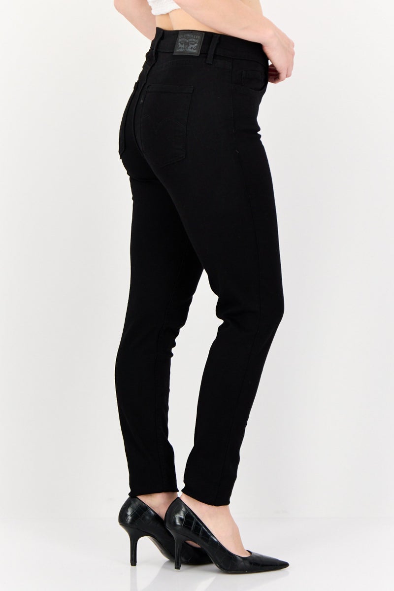 Levi's Women Super Skinny Fit Solid Stretchable Denim Jeans, Black  - Image 2