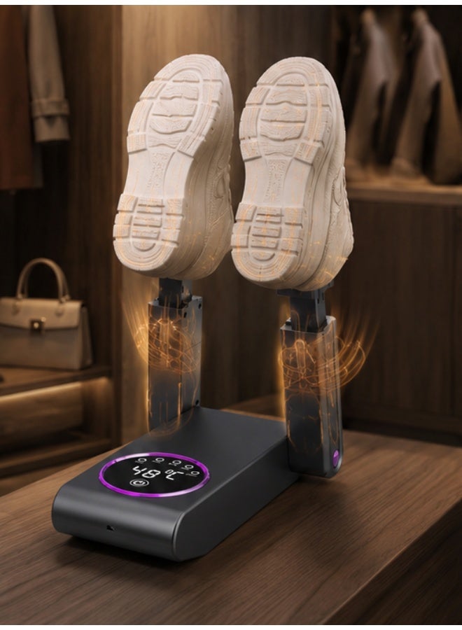 Portable Foldable Dual-Arm Shoe Dryer | Electric Boot & Shoe Dryer with Digital Timer and Adjustable Angles | Fast Drying for 2 Pairs of Shoes | Quiet & Energy Saving - Image 2