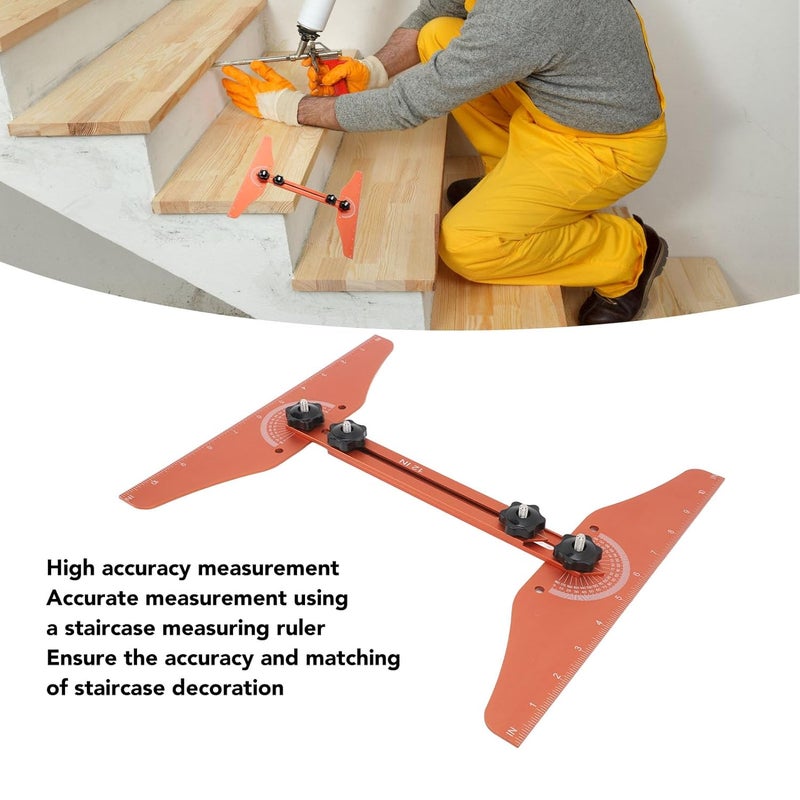 Adjustable Stair Tread Gauge Template Tool for Flat and Spiral Stairs Home Renovation - Image 4