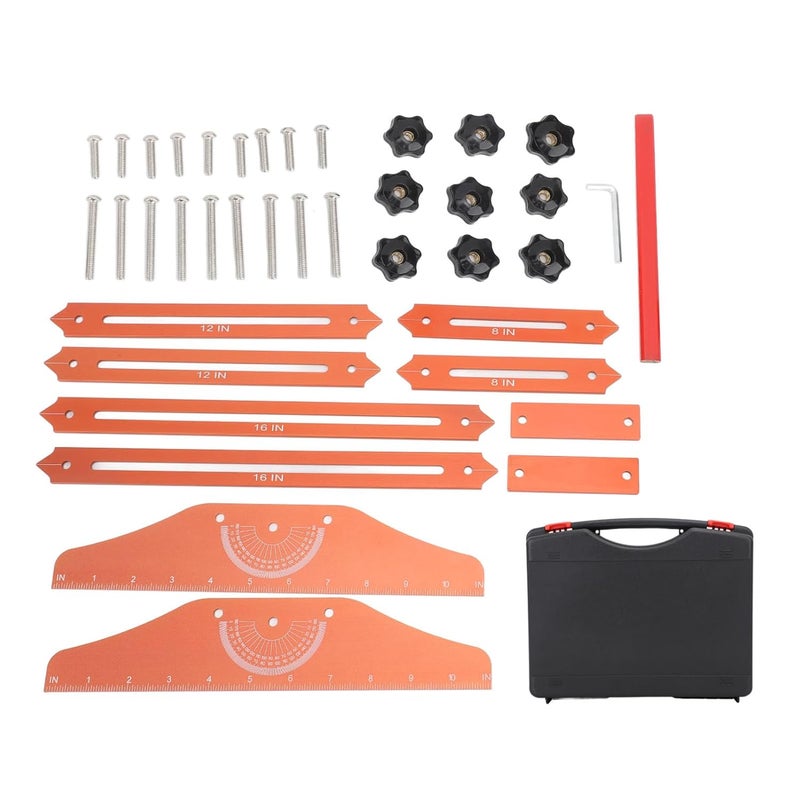 Adjustable Stair Tread Gauge Template Tool for Flat and Spiral Stairs Home Renovation - Image 2