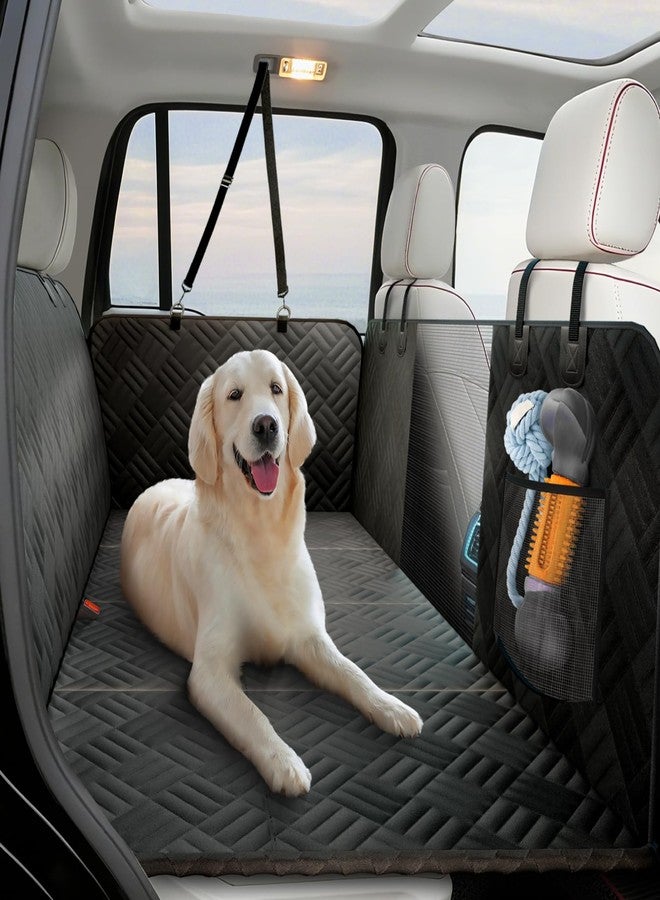 ELLINI Dog Car Seat Cover for Back Seat, Hard Bottom Back Seat Extender for Dogs, Holds 400lbs, 600D Heavy Duty Scratch-Proof Waterproof Dog Hammock for Full-Size Trucks - Image 1