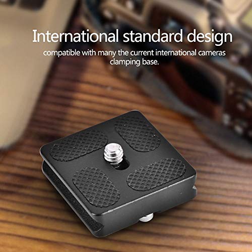 Serounder Quick Release Plate, PU40 Universal Tripod Arca Plate with 1/4inch Screw Mount 50mm Quick Release Clamp Mount Adapter Arca Swiss Standard for Monopod Tripod Ball Head SLR Camera - Image 2
