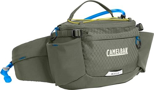 CamelBak MULE 5 Hydration Waist Pack with 50oz Lumbar Reservoir Stable Carry and Smart Storage for Mountain Bike and Gravel Riding Dusty Olive 20 - Image 1