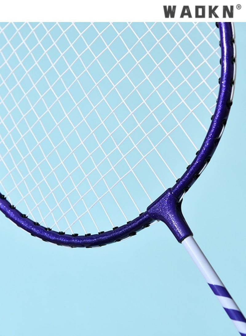 WAOKN Badminton Racket Set, Lightweight Professional Badminton Racket Set for Badminton Racquets Badminton Rackets Set, Lightweight Badminton Rackets Professional Set with 3 Nylon Ball, 1 Badminton Bag - Image 2