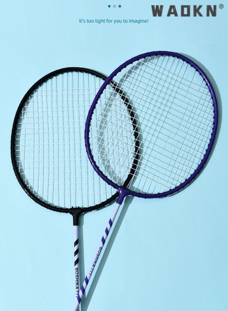 WAOKN Badminton Racket Set, Lightweight Professional Badminton Racket Set for Badminton Racquets Badminton Rackets Set, Lightweight Badminton Rackets Professional Set with 3 Nylon Ball, 1 Badminton Bag - Image 4
