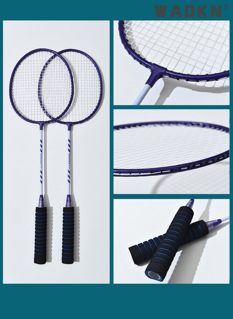 WAOKN Badminton Racket Set, Lightweight Professional Badminton Racket Set for Badminton Racquets Badminton Rackets Set, Lightweight Badminton Rackets Professional Set with 3 Nylon Ball, 1 Badminton Bag - Image 5