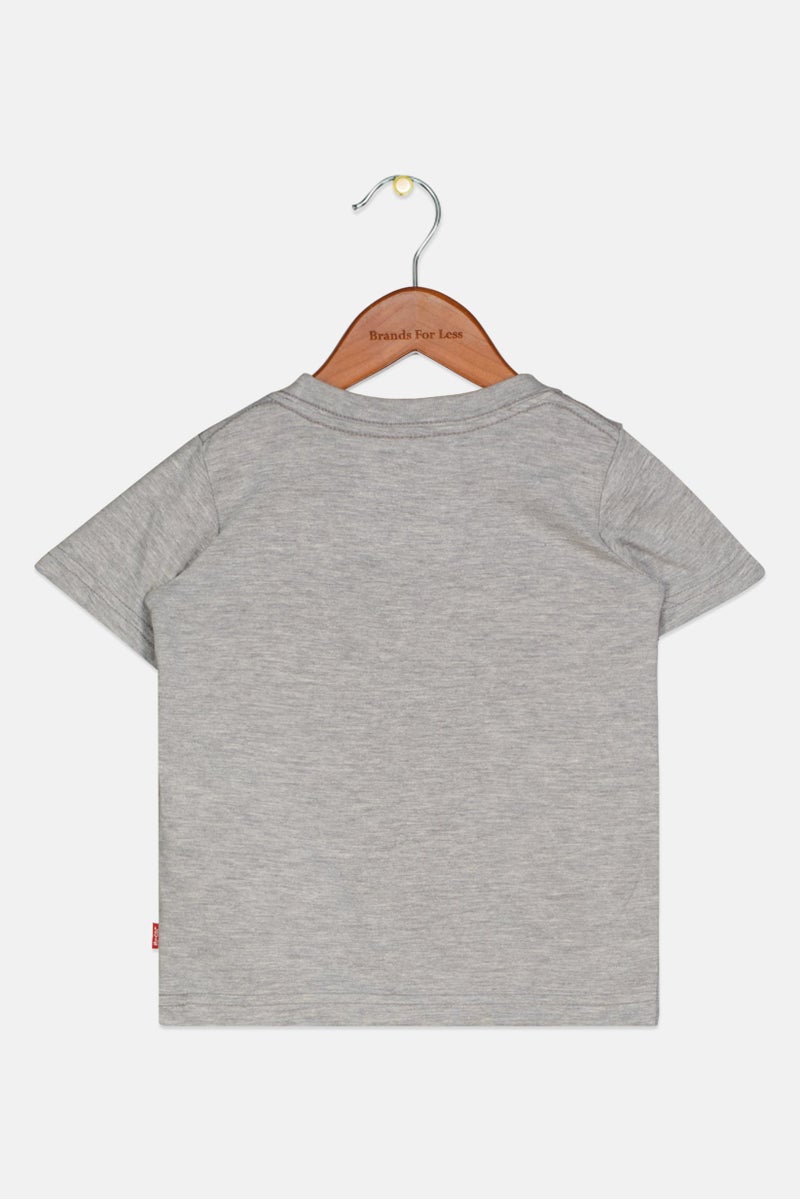 Levi's Toddlers Boy Crew Neck Short Sleeve Printed T-Shirts, Grey Heather  - Image 2