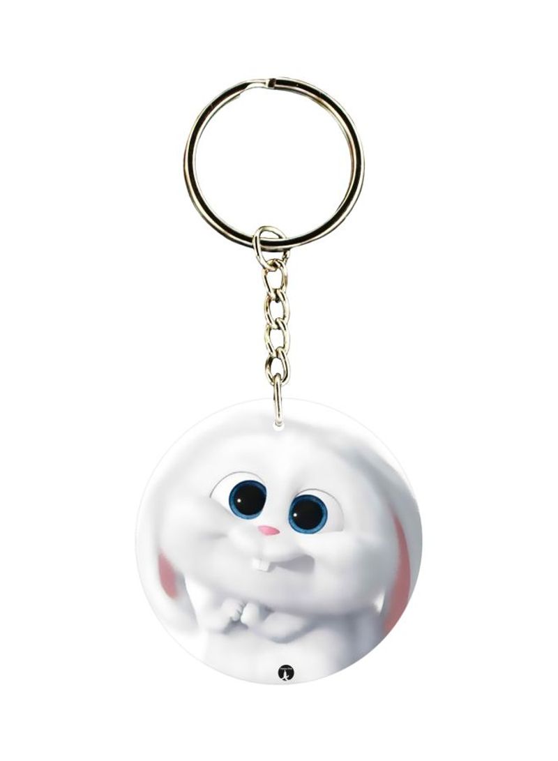 RKN Double Sided Snowball Printed Keychain