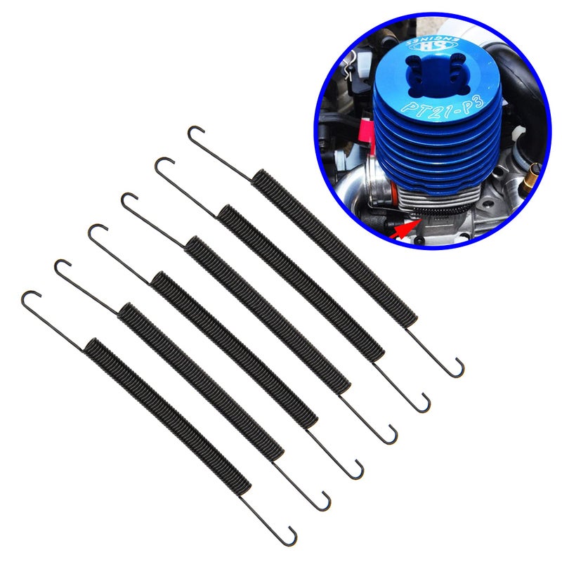 Vgoohobby 6Pcs Vgoohobby Exhaust Pipe Tubing Muffler Joiner Spring 100mm Compatible with HSP Himoto HPI Losi Kyosho Redcat 94086 94087 94088 1/8 RC Car Truck - Image 2