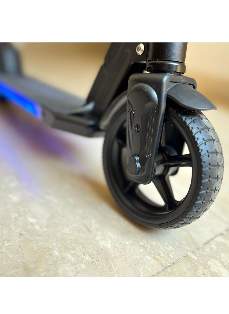 Crony S32 Children's Electric Scooter – 130W Motor, 10-16KM/H Speed, 21V/2.5AH Battery, 5-8KM Range, Foldable & Portable, Aluminum Alloy Frame, LED Display & Lights, Foot Brake, Safe Electric Scooter for Kids, Teens, and Young Riders, Easy-to-Use E-Scooter for Beginners, Eco-Friendly Battery-Powered Ride for Children, Lightweight Kids Motorized Scooter, Electric Kick Scooter for Toddlers, Small & Kid-Friendly E-Scooter, 100KG Max Load, LED Light Base, Safe Braking System, Ideal for Short Commutes, Charging Time 2-3 Hours, Compact Design for Easy Storage, Easy Folding Mechanism, Durable and Sturdy Frame,Perfect Scooter for Outdoor Adventures, Youth Electric Rideable, Portable Electric Scooter with Safety Features, Ideal for Kids Who Want to Explore, Fun and Practical Scooter for Family Rides, Suitable for Youth Riders, Electric Scooter with Speed Control for Safe Riding, Perfect Gift for Kids and Teens，Black  - Image 5