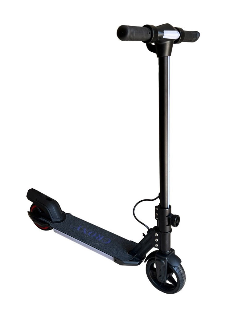 Crony S32 Children's Electric Scooter – 130W Motor, 10-16KM/H Speed, 21V/2.5AH Battery, 5-8KM Range, Foldable & Portable, Aluminum Alloy Frame, LED Display & Lights, Foot Brake, Safe Electric Scooter for Kids, Teens, and Young Riders, Easy-to-Use E-Scooter for Beginners, Eco-Friendly Battery-Powered Ride for Children, Lightweight Kids Motorized Scooter, Electric Kick Scooter for Toddlers, Small & Kid-Friendly E-Scooter, 100KG Max Load, LED Light Base, Safe Braking System, Ideal for Short Commutes, Charging Time 2-3 Hours, Compact Design for Easy Storage, Easy Folding Mechanism, Durable and Sturdy Frame,Perfect Scooter for Outdoor Adventures, Youth Electric Rideable, Portable Electric Scooter with Safety Features, Ideal for Kids Who Want to Explore, Fun and Practical Scooter for Family Rides, Suitable for Youth Riders, Electric Scooter with Speed Control for Safe Riding, Perfect Gift for Kids and Teens，Black  - Image 1