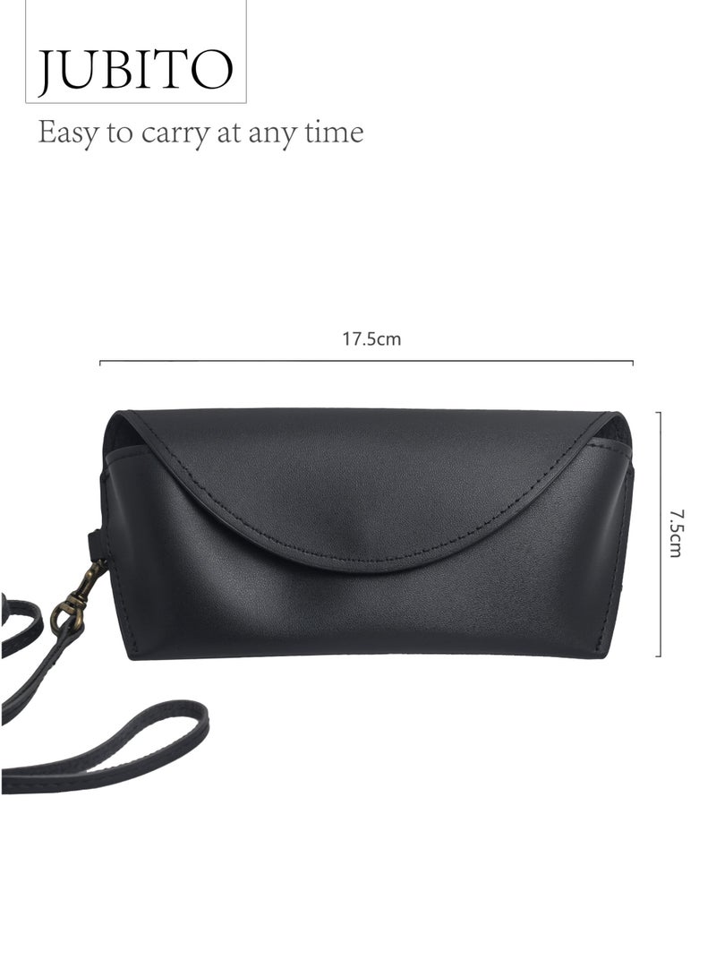 JUBITO sunglasses case, simple lanyard-style sunglasses bag, black soft sunglasses storage bag, suitable for both women and men - Image 4