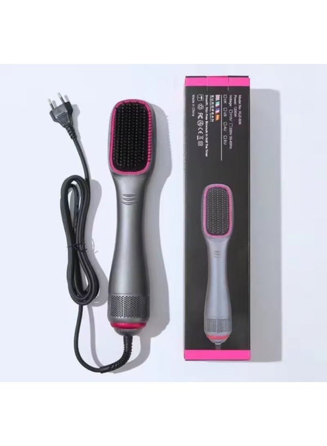 Macon Professional Hot Air Brush & Hair Dryer Styler - 3-in-1 Ionic Ceramic Volumizer for Straightening & Curling, 1200W, Anti-Scald Bristles, Dual Voltage - Image 3
