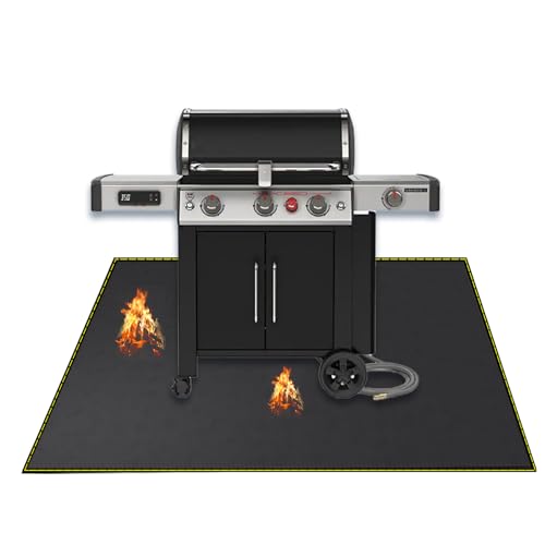 VCHOMY 40x60 Inch Under Grill Mat for Outdoor Grill Deck Patio Protector Extra Large Silicone Fireproof Waterproof Oil-Proof Fire Pit Matt BBQ Barbecue Pad - Image 1