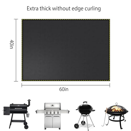 VCHOMY 40x60 Inch Under Grill Mat for Outdoor Grill Deck Patio Protector Extra Large Silicone Fireproof Waterproof Oil-Proof Fire Pit Matt BBQ Barbecue Pad - Image 2