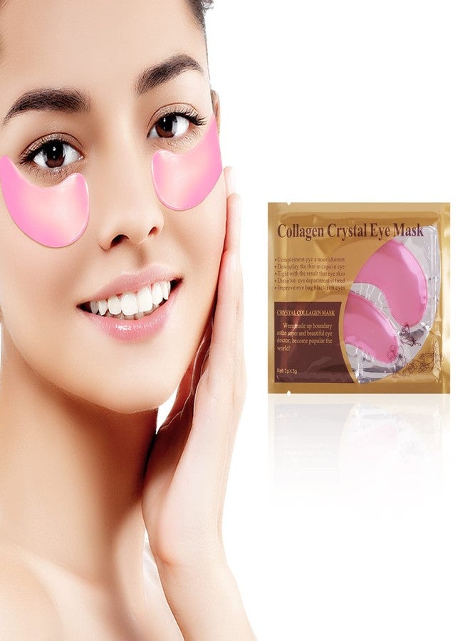 MEICOLY 30 Pads Lip and Eye Mask Sheet,Moisturizing Under Eye Mask Gel Crystal Collagen Anti-Aging Eye Patches Dark Circle Remover with Box,Pink - Image 2