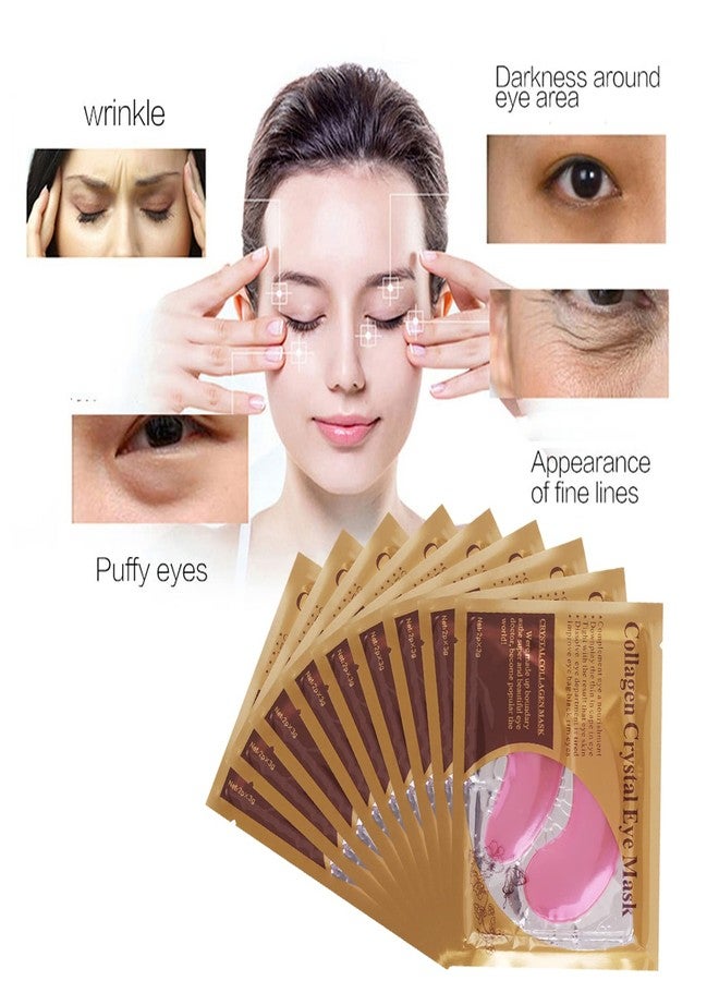 MEICOLY 30 Pads Lip and Eye Mask Sheet,Moisturizing Under Eye Mask Gel Crystal Collagen Anti-Aging Eye Patches Dark Circle Remover with Box,Pink - Image 5