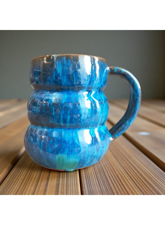 كلور زون بوتري كوب 200 ملي بشكل مميز ، آمن للاستخدام في الميكروويف، مصنوع يدويًا من الفخار - Image 1