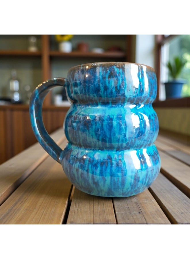 كلور زون بوتري كوب 200 ملي بشكل مميز ، آمن للاستخدام في الميكروويف، مصنوع يدويًا من الفخار - Image 2