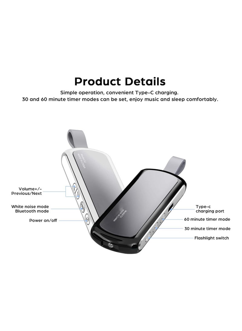 Barakah Pillow Speaker Bone Conduction Stereo, Mini Portable Bluetooth Wireless Sleep Headphones, Insomnia White Noise Machine for Side Sleepers, Black - Image 4