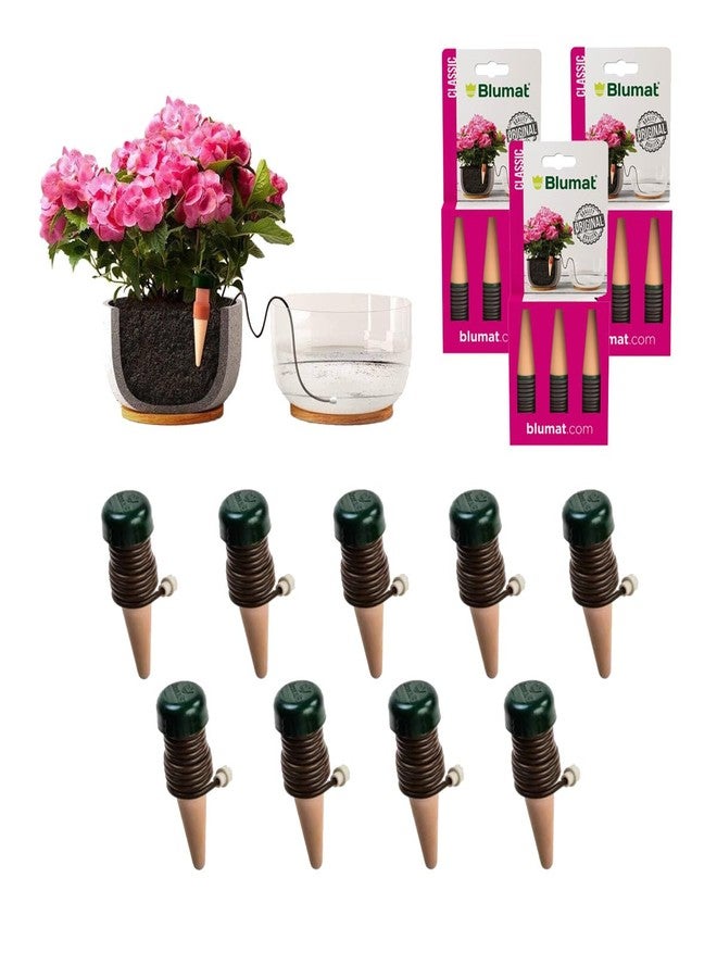 Blumat Classic Plant Watering Stakes | for Everyday Home or Vacation Use | Indoor or Outdoor Water Spikes for Plants | Automatic Drip Irrigation (9 Pack) - Image 1