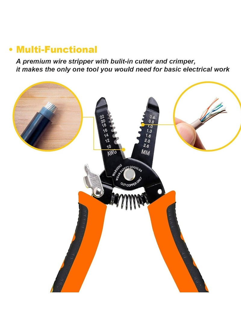 Generic - 7in Wire Stripper Cutter Crimper, Copper Wire Stripping Tool And Multi-Function Hand Tool，Professional Handle Design And Refined Craftsmanship - Image 1
