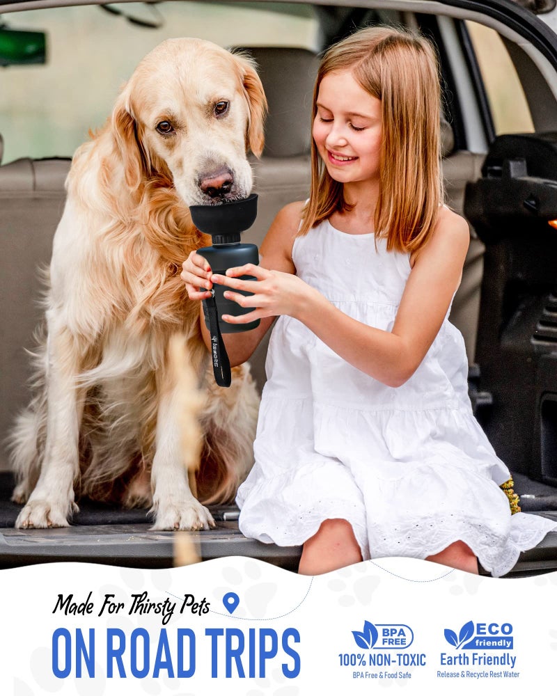 lesotc Dog Water Bottle, Portable Water Dispenser with Travel Water Bowl, Leak Proof Pet Travel Squeeze Bottle, Puppy Essentials Dog Stuff Accessories for Outdoor Walking, Hiking, Camping - Image 4