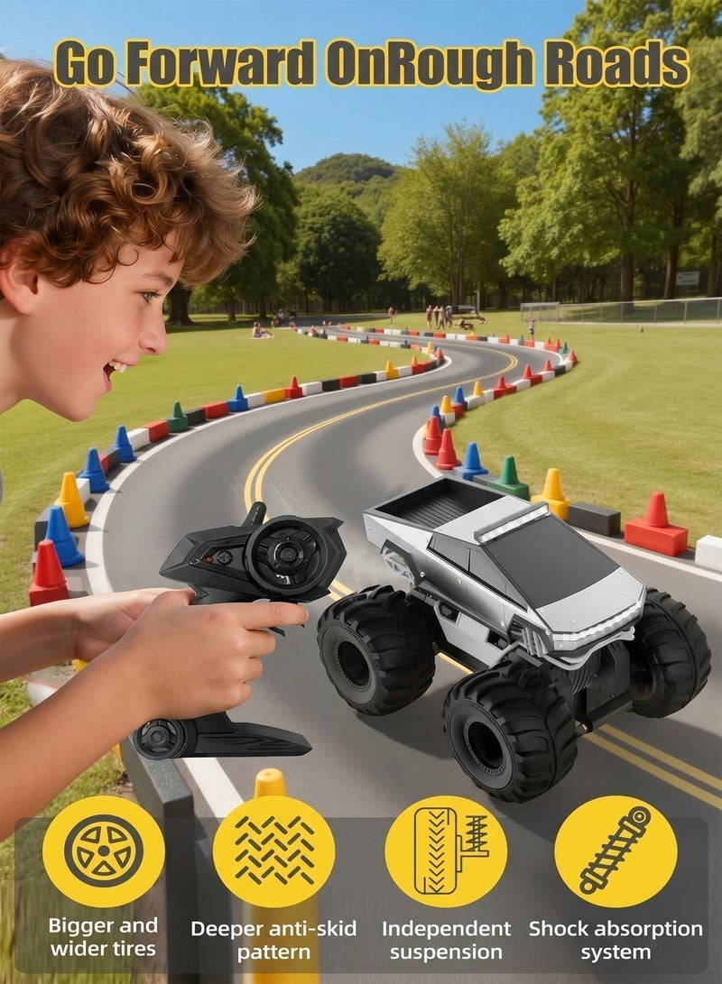 Paka Rabbit Remote Control Car, 1:18 Amphibious RC Cars, 4WD All Terrain Off-Road Pickup, 2.4GHz Waterproof Cyber Truck, 360° Rotatable Monster Truck Toys for Boys Birthday Gifts Age 6 7 8 9 10-13+ - Image 2