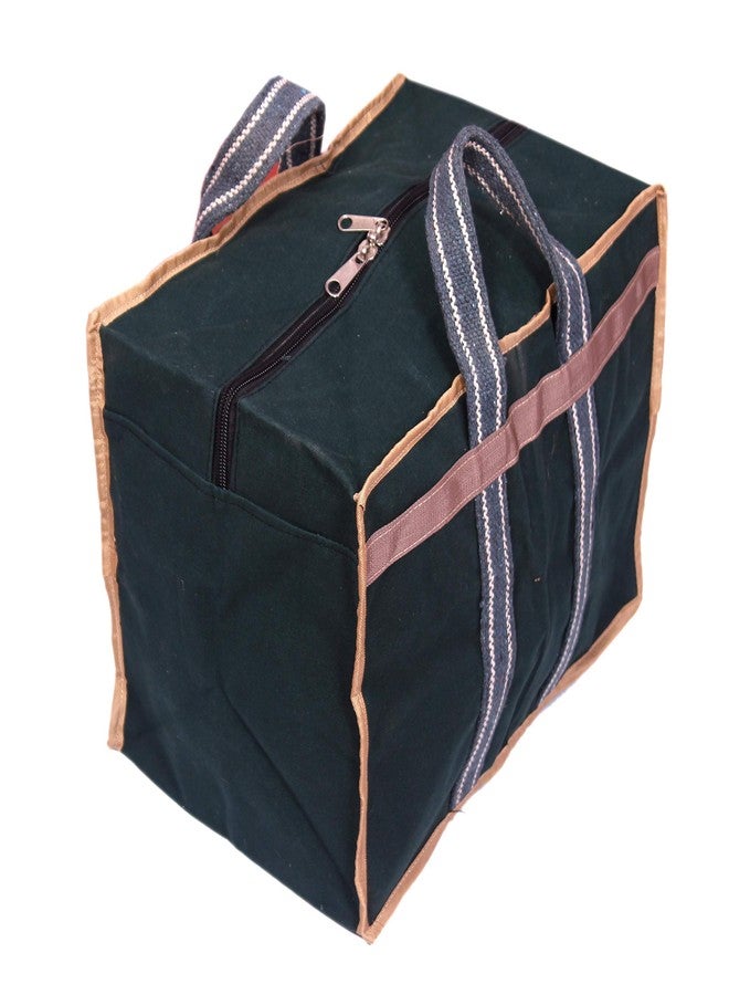 Padam Enterprises Canvas Shopping Bag/Grocery Bag/Vegetable Bag- Kitchen Essentials (43x26x28cm, Green) - Image 2
