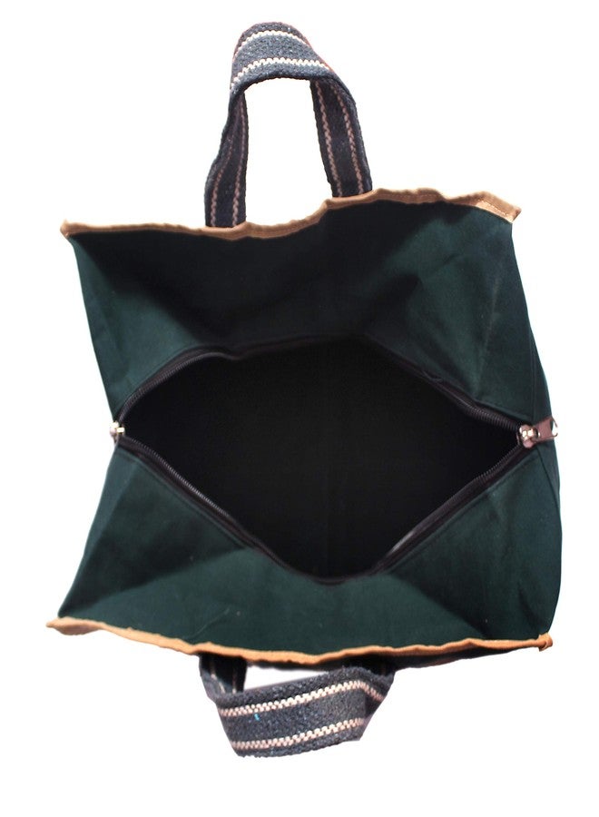 Padam Enterprises Canvas Shopping Bag/Grocery Bag/Vegetable Bag- Kitchen Essentials (43x26x28cm, Green) - Image 5