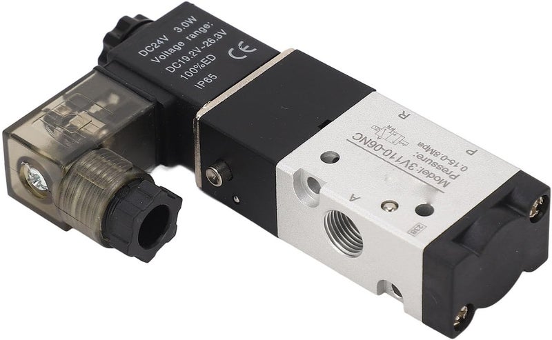 Pneumatic Solenoid Valve, 2-Position 3-Way Electric Switch with /8" NPT Thread, DC 24V, High-Efficiency Aluminum Alloy Body for Industrial Automation Control - Image 4