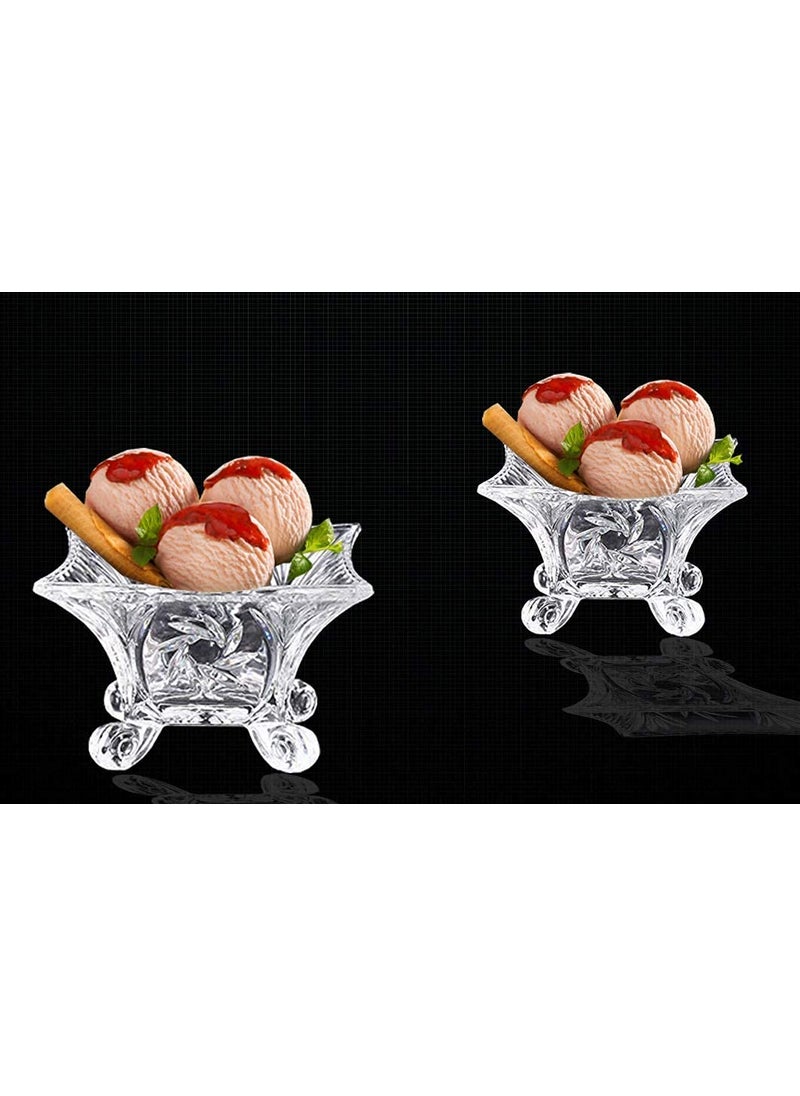 BLISS START BLISS START Ice Cream Glasses Cups Dishes for DessertsFruitSundaeJellies and Pudding Glass Serving BowlsPerfect for HomeRestaurants and Parties Dishwasher Safe Pack of 6  - Image 2