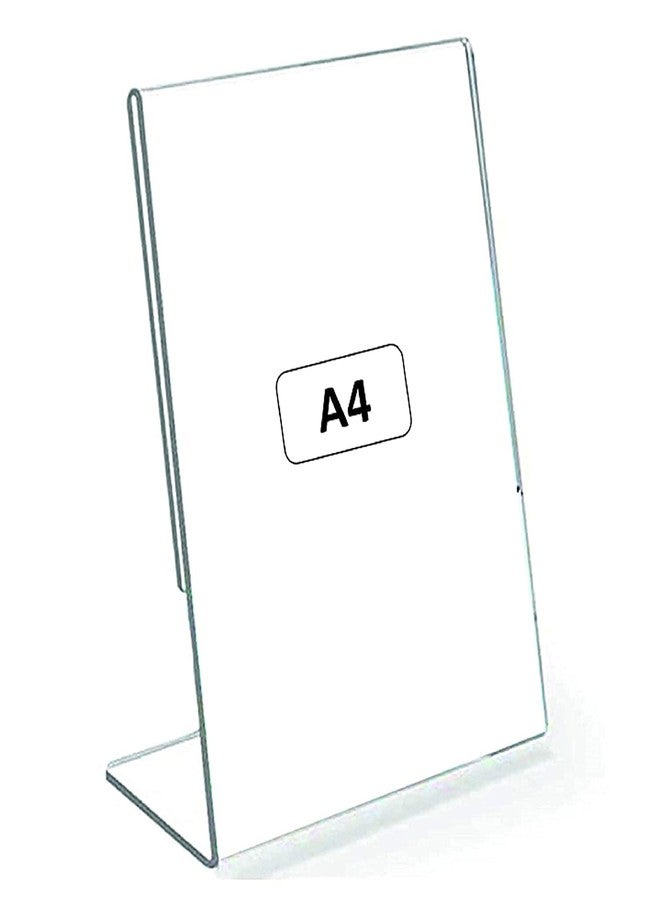 Sehgal Store A4 Acrylic Tent Card Holder Clear Acrylic Display Stand - Ideal for Photo Frames, Posters, and Art Prints - Sleek, Sturdy, and Versatile (3MM, Cell Cast) Pack Of 3 - Image 2