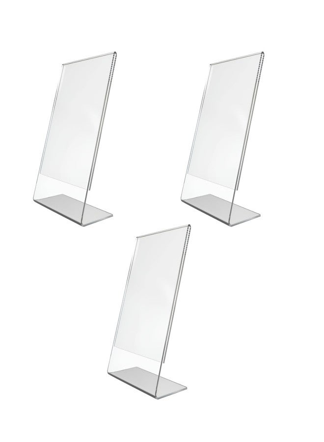 Sehgal Store A4 Acrylic Tent Card Holder Clear Acrylic Display Stand - Ideal for Photo Frames, Posters, and Art Prints - Sleek, Sturdy, and Versatile (3MM, Cell Cast) Pack Of 3 - Image 1