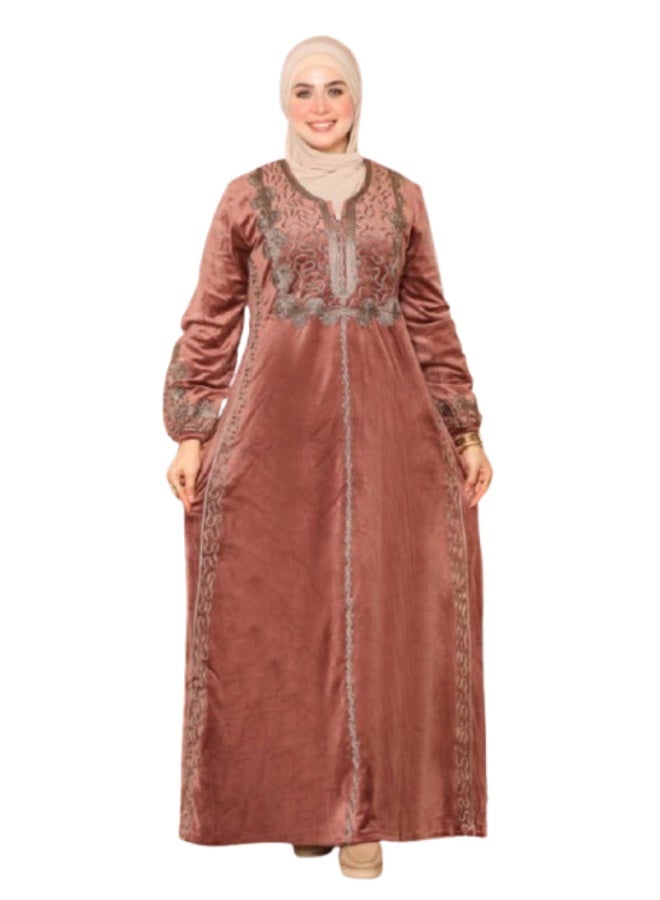 عباية حريمي للاستقبال والخروج – خامة  قطيفه هايدي تقيلة عالية الجودة – تصميم أنيق ومريح من 60 حتى 120 كجم - Image 1