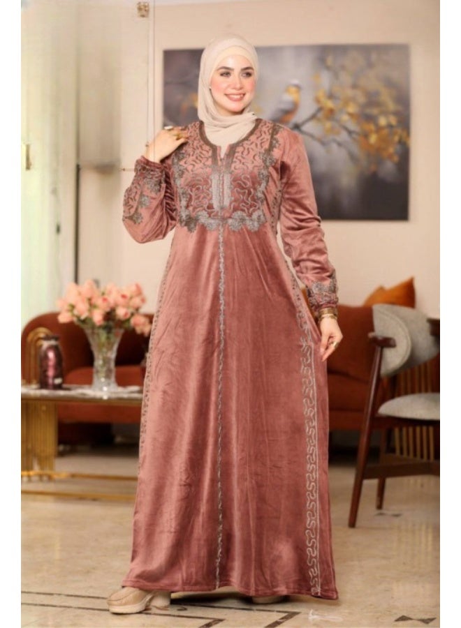 عباية حريمي للاستقبال والخروج – خامة  قطيفه هايدي تقيلة عالية الجودة – تصميم أنيق ومريح من 60 حتى 120 كجم - Image 2