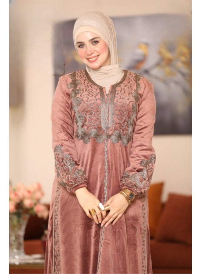 عباية حريمي للاستقبال والخروج – خامة  قطيفه هايدي تقيلة عالية الجودة – تصميم أنيق ومريح من 60 حتى 120 كجم - Image 3