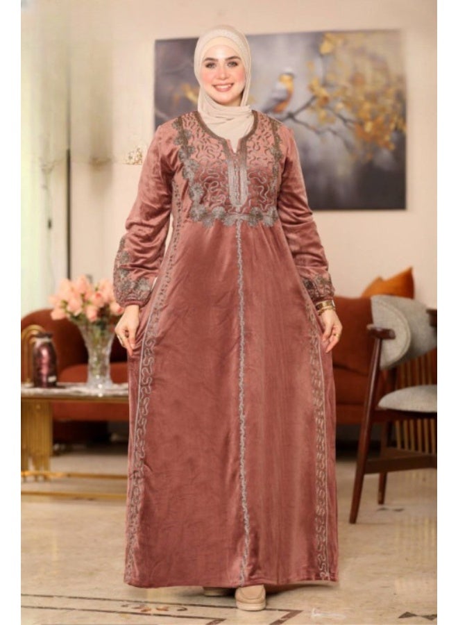 عباية حريمي للاستقبال والخروج – خامة  قطيفه هايدي تقيلة عالية الجودة – تصميم أنيق ومريح من 60 حتى 120 كجم - Image 4