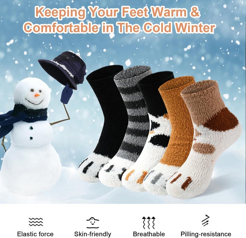 FYC Socks for Women - Stocking Stuffers Gifts for Women - Warm Thick Soft Wool Cozy Crew Socks Christmas Gifts for Woman - Image 2