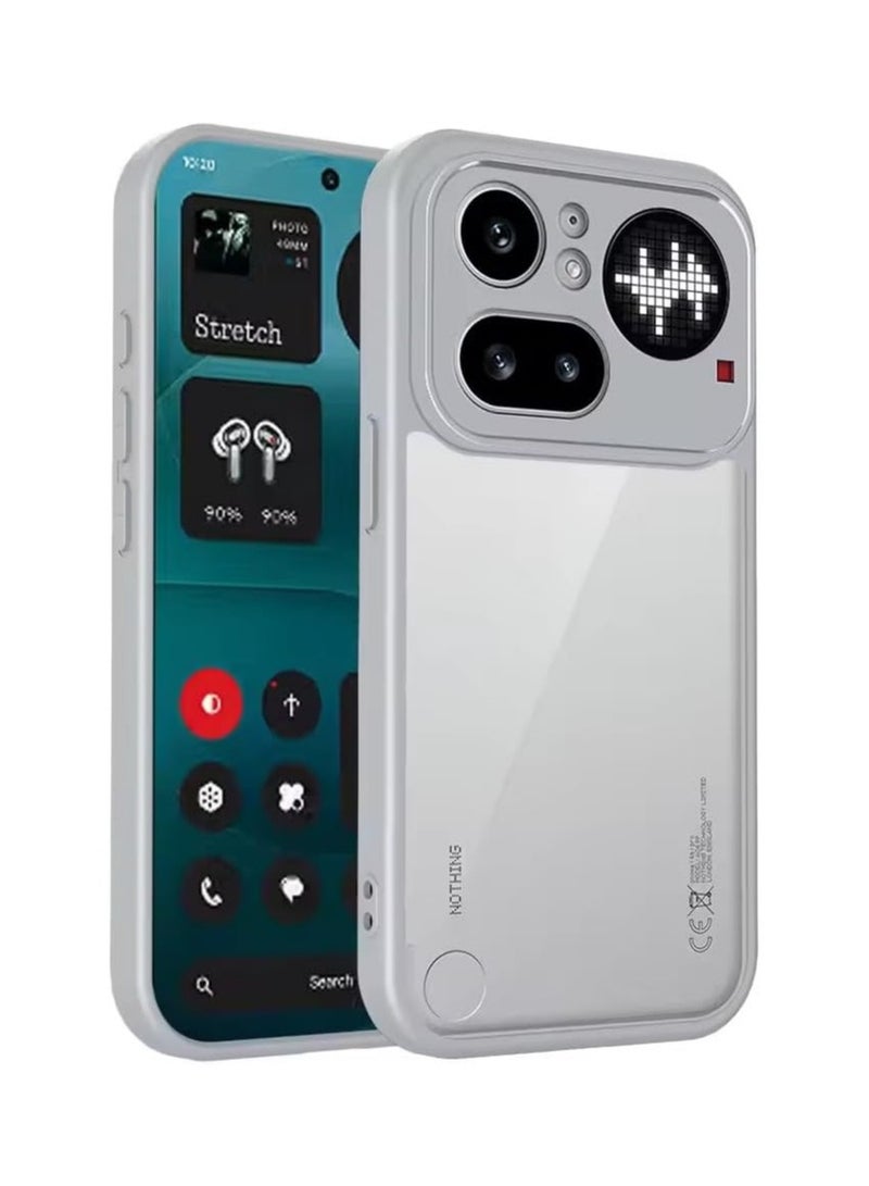 حافظة متوافقة مع Nothing Phone 4A Pro 5G (2026): حافظة PC + TPU غير لامعة شبه شفافة مقاومة للصدمات لجهاز Nothing 4A Pro.