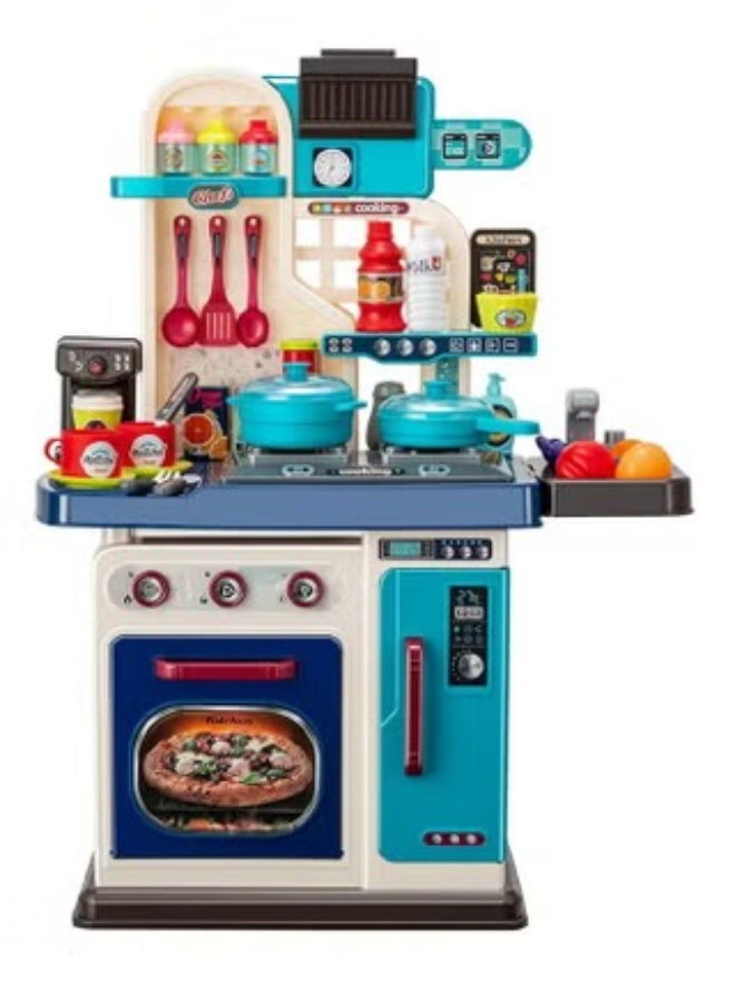 53pcs Kids Kitchen Playset,Realistic Sound Light Toddler Play Kitchen Set Toys,Pretend Kitchen Play Food Toys with Cooking Stove Play Sink Oven and Toy Accessories for Toddlers 3 4 5 6 7 8 Boys Girls,Separable Design and Rich Realistic Details - Image 1