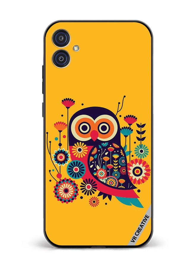 VR CREATIVE Protective Case Cover For Samsung Galaxy M04/F04 Owl Illustrate Design Multicolour - Image 1