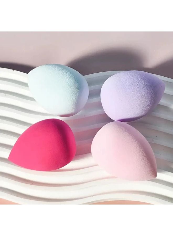 1 قطعة إسفنجة مكياج باللون الوردي الأحمر خالية من اللاتيكس للاستخدام المزدوج الجاف والرطب لمستحضرات الأساس والكريمات والسوائل - Image 2